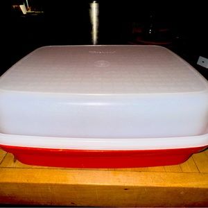 Tupperware 1294-4 Season N Serve Meat Keeper Marinade Container w/ Lid Paprika